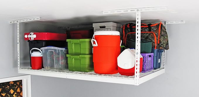 MonsterRax Overhead Garage Storage Racks 4x6 Ceiling Mounted Shelving, - Image 3