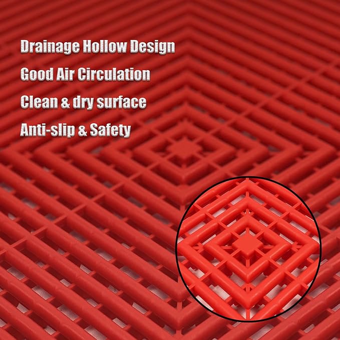 24 Pack 16"x16" Interlocking Garage Floor Tiles - Image 3