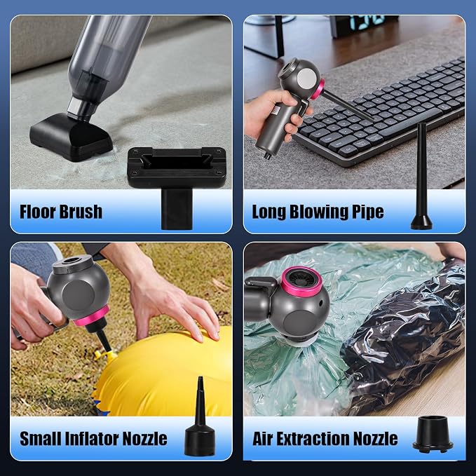 Car Vacuum Portable Handheld Cordless Vacuums, 20000PA Suction, 6000mAh Blower - Image 7