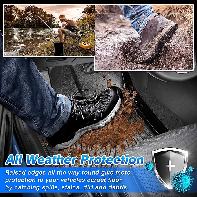 Cartist Floor Mats Fits for Ford Ranger 2019 2020 2021 2022 2023 Accessories - Image 3