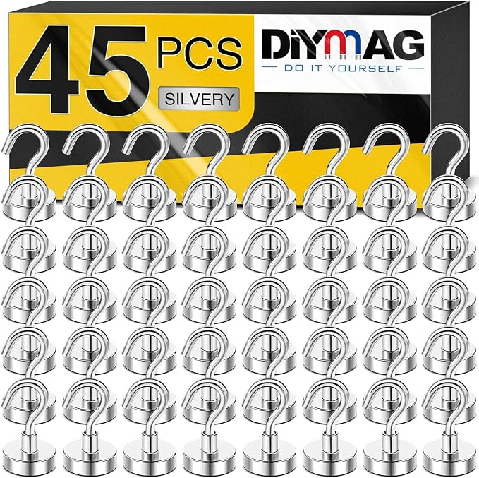DIYMAG Magnetic Hooks for Refrigerator, Extra Strong Cruise Hook, Heavy Duty by DIYMAG