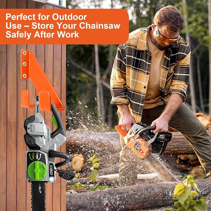Chainsaw Hanger, 1 Pack Durable Chainsaw Holder, Heavy Duty Wall Mount Hanger - Image 4