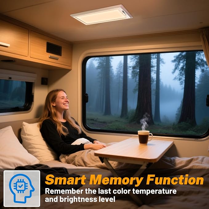 4 Pack RV Lights Interior, 3 Color RV LED Super Bright Fixture, 12V RV Ceiling - Image 4