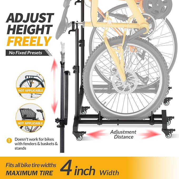 Vertical Bike Stands，Standing Bike Rack - Image 3