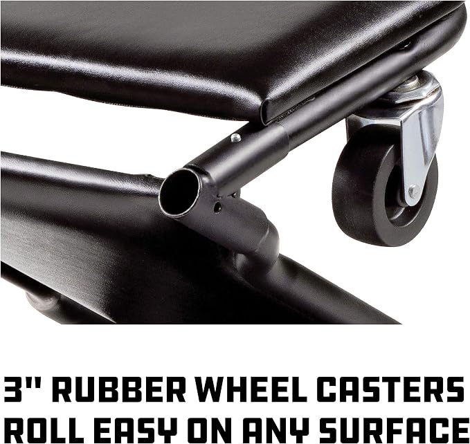 Powerbuilt 42-Inch Triplex Folding Creeper, Rolling Seat, and Brake Stool - Image 5