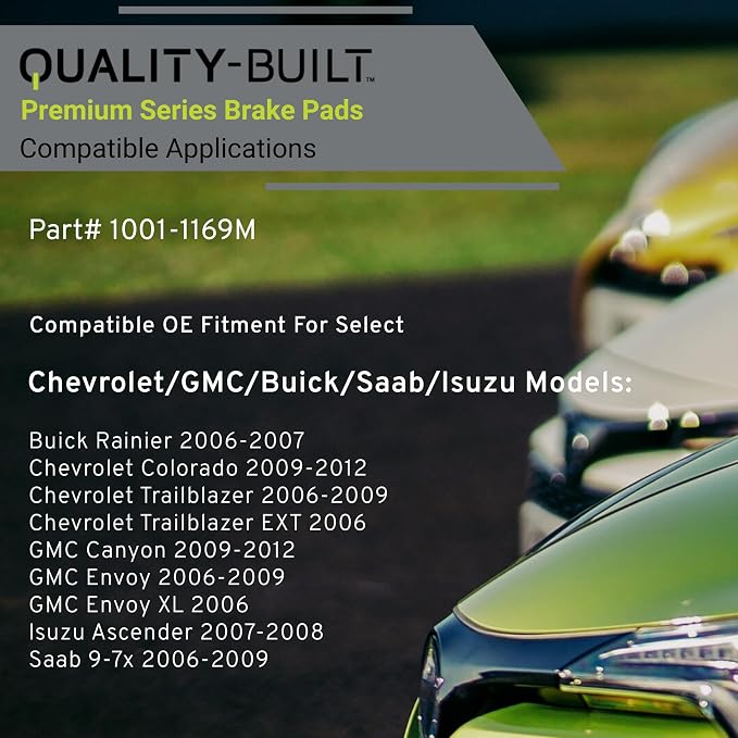 Premium Semi-Metallic Front Brake Pads Compatible - Image 3