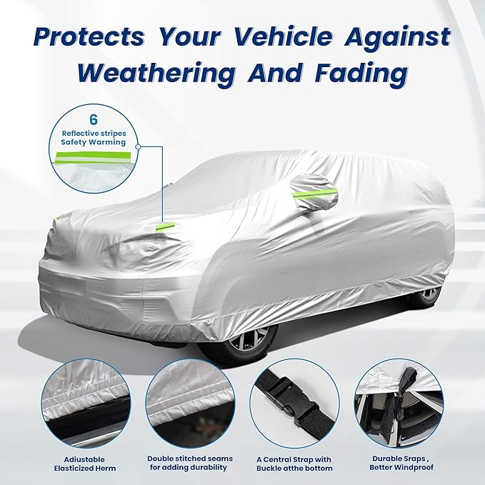 Car Cover Waterproof All Weather, GORDITA Full Exterior Covers - Image 6