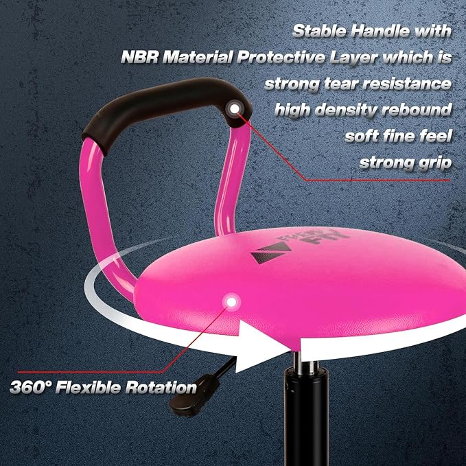 Garage Stool, Adjustable Height Swivel Work Mechanic Shop Stool - Image 5