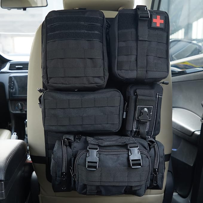 Universal Tactical Seat ​Back Organizer Vehicle Molle Panel Organizer Storage by Jimikay