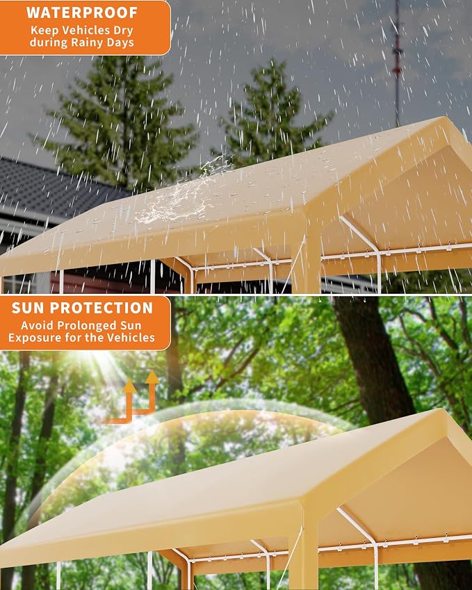 10x20ft Metal Carport Garage - Image 4