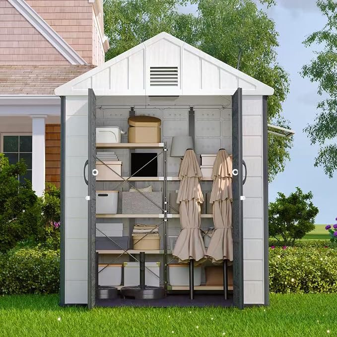 Kingdura 6x4 FT Resin Outdoor Storage Shed - Image 3
