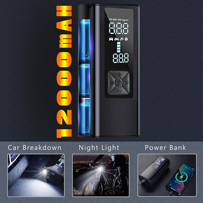 Portable Cordless Tire Inflator Air Compressor Pump - Image 5