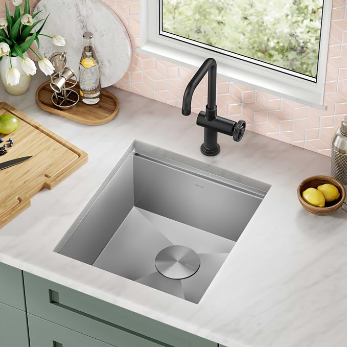 KRAUS Kore 17-Inch Undermount Workstation 16 Gauge Single Bowl Stainless Steel - Image 2