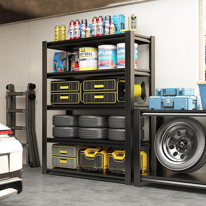 72" H Shelving Unit 5 Tiers Heavy Duty Garage Shelving 3000LBS Storage Racks - Image 6