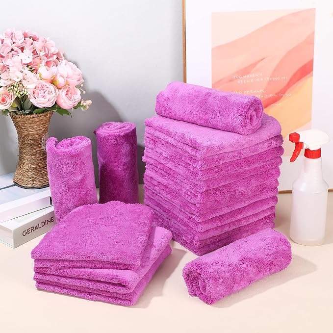 Shimeyao 30 Pcs Edgeless Microfiber Plush Towels - Image 5