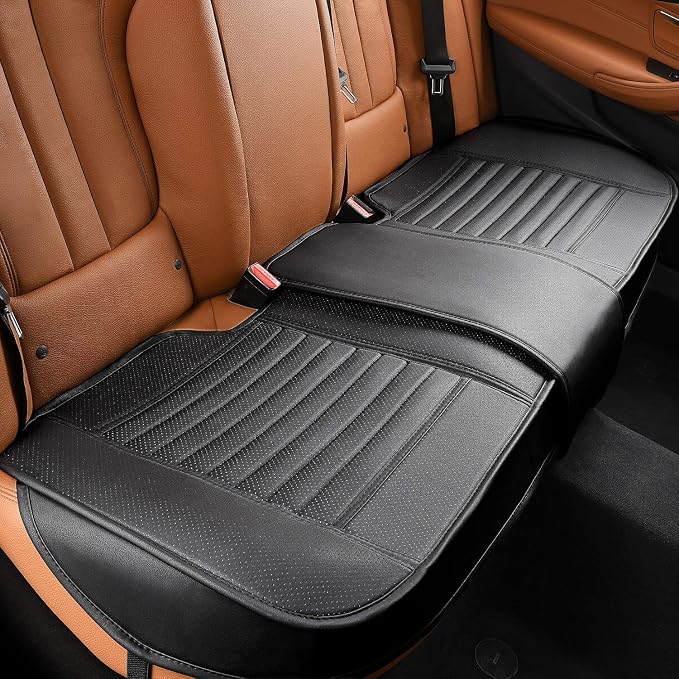 Universal Leather Car Seat Covers Full Set, Car Seat Cushion Covers Protector - Image 3