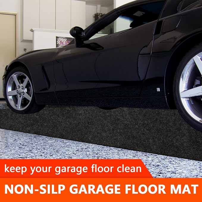 Non-Slip Garage Floor Mat for Under Car, Waterproof Backing, Protects Floor - Image 2