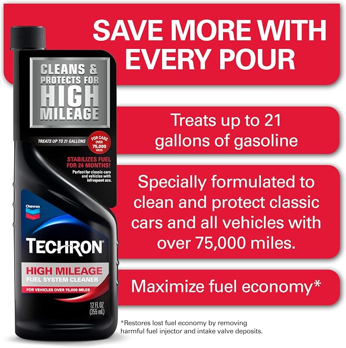 Chevron Techron High Mileage Fuel System Cleaner, 12 oz - Image 3