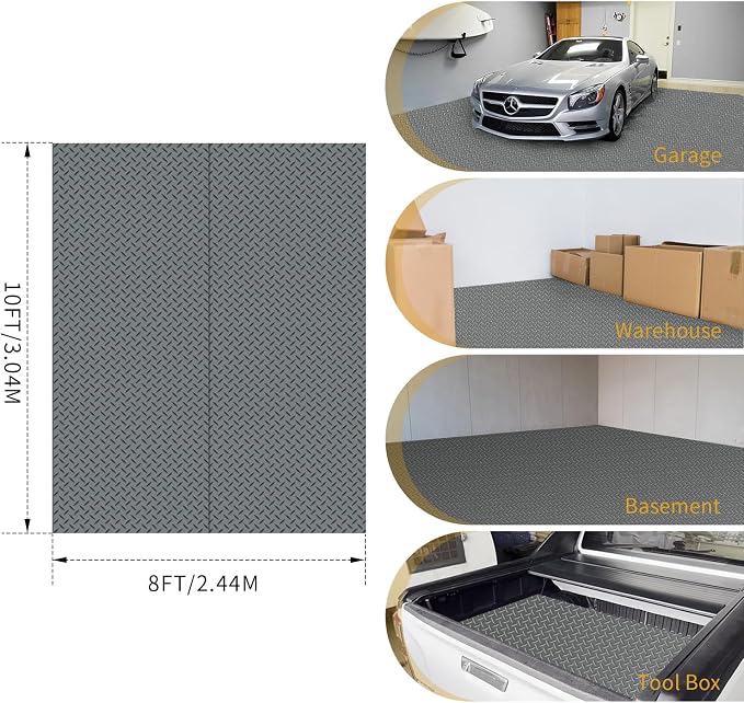 Premium Garage Floor Mat, Commercial Grade Heavy Duty Parking Mat - Image 7