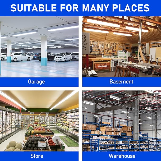 8FT LED Linear Strip Light, Super Bright 8 Foot LED Shop Lights 100W 90W 80W - Image 8