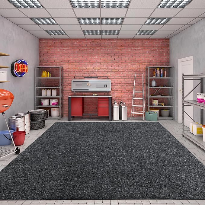 MABOZOO Garage Floor Mat 14.7x7.7 Ft, Extra Large Garage Carpet Rug, Reusable by MABOZOO