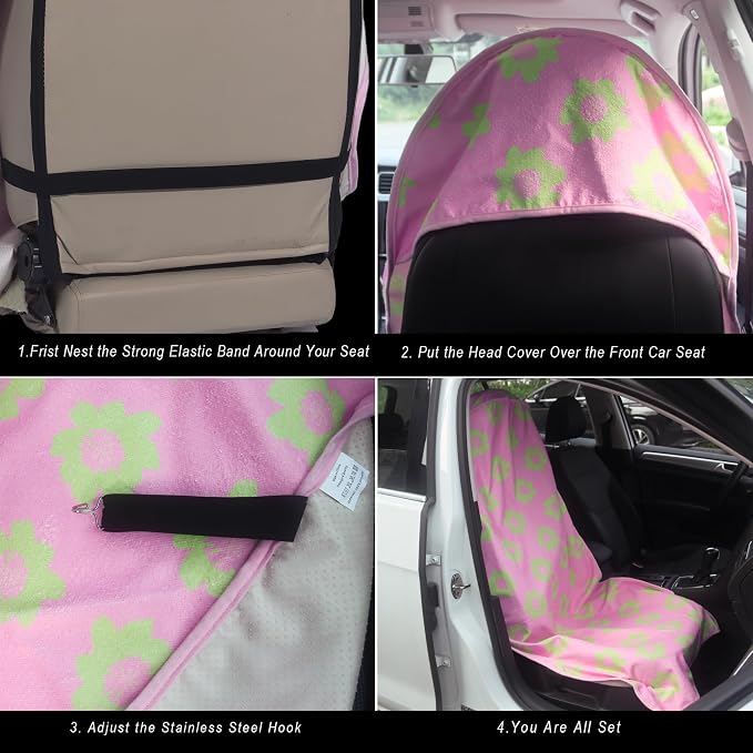 Car Seat Cover Protector Front Seats, - Image 4