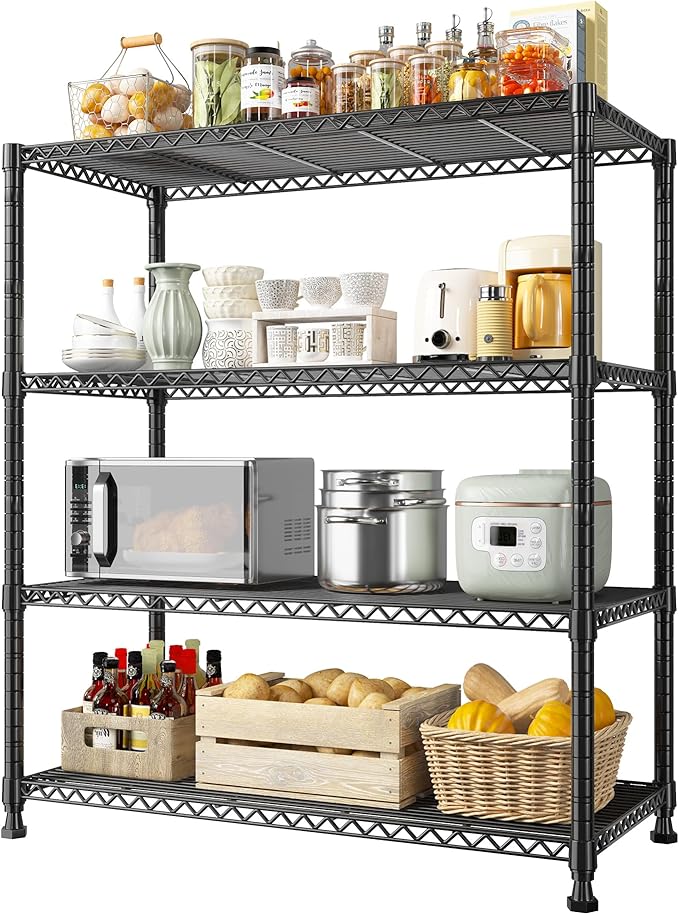 REIBII Wire Shelving Unit Storage Shelves Metal Shelves Heavy Duty Shelving by REIBII