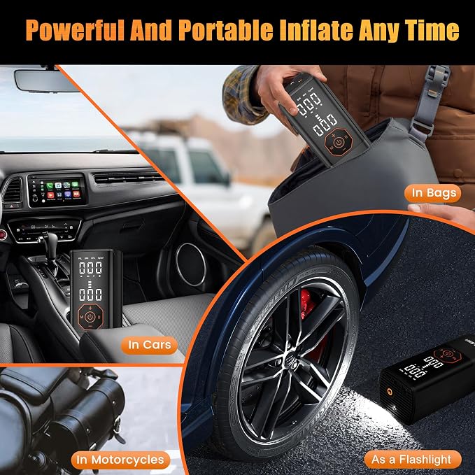 Tire Inflator Portable Air Compressor-180PSI Air Pump - Image 7