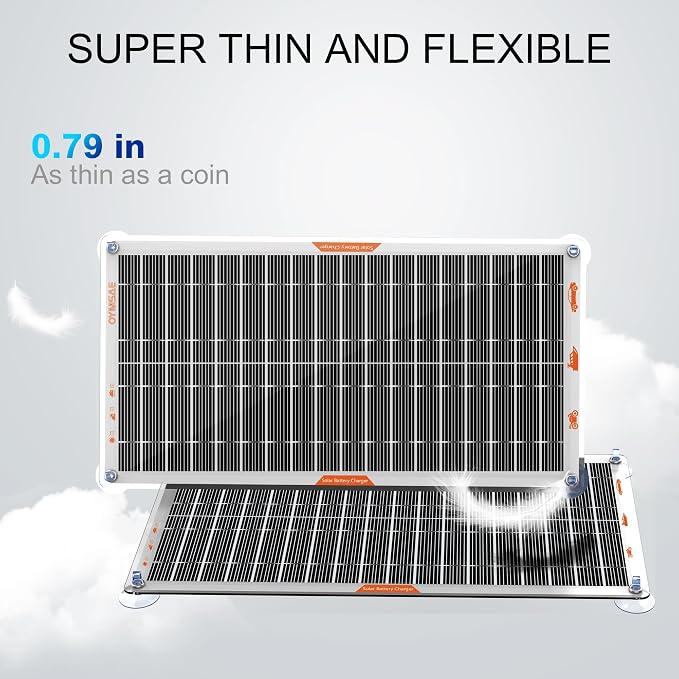 OYMSAE 10W Solar Car Battery Charger Portable 12V Trickle Battery Charger & - Image 7