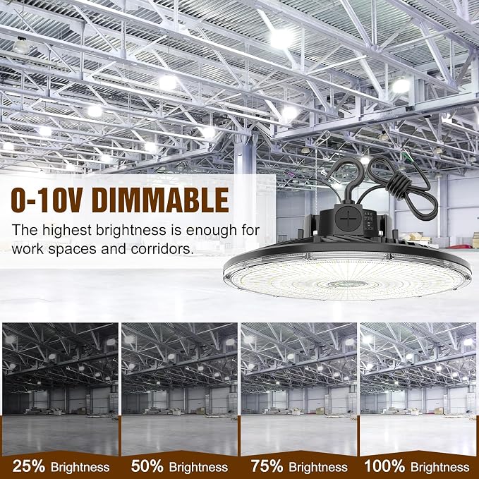9 Pack 480V LED High Bay Light UL DLC Listed UFO Light 150W 100W 80W Adjustable - Image 6