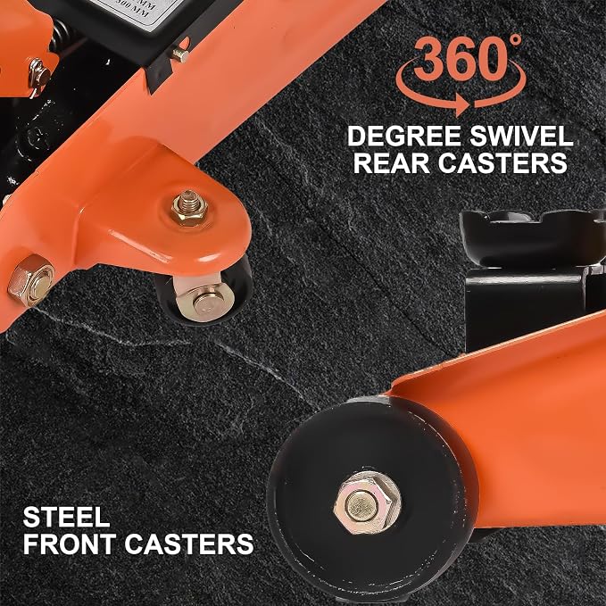 Hydraulic Floor Jack 1.5 Ton 3, 300Lbs Car Lift Portable Trolley Jack 360 Degree - Image 5