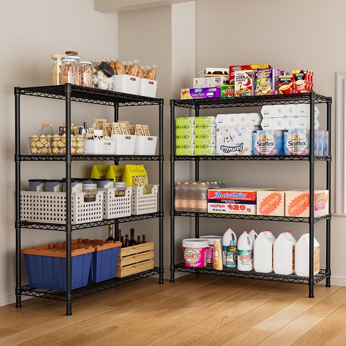 SINGAYE 4 Garage Heavy Duty Shelving Unit Kitchen Pantry Close Home Organizers - Image 9