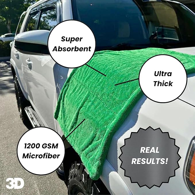 3D Hydro-FIL XL | Professional Grade Microfiber Towel | Extra Large 20” x 31.5” - Image 4
