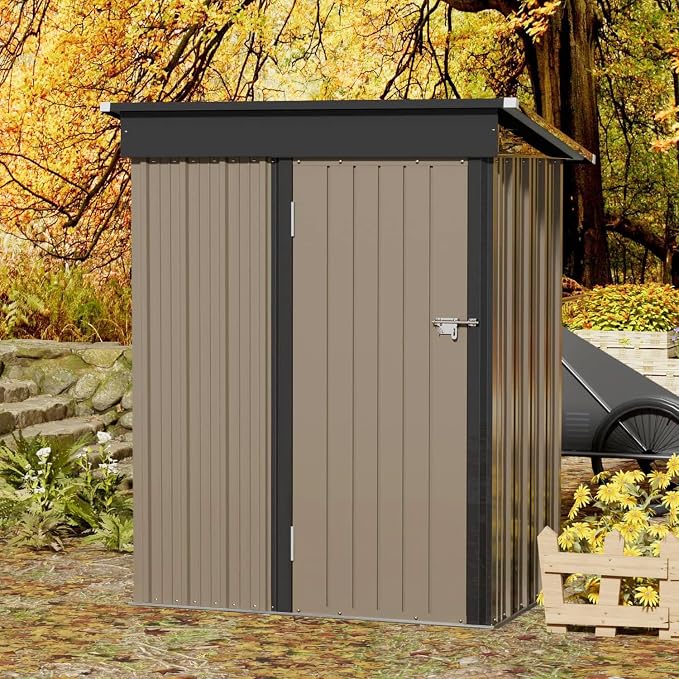 JUMMICO Metal Outdoor Storage Shed 5 x 3 FT Metal Shed - Image 9