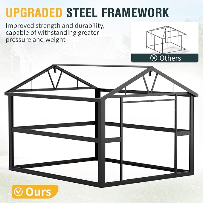 10x12 Ft Outdoor Storage Shed, Extra Large Metal Shed - Image 8