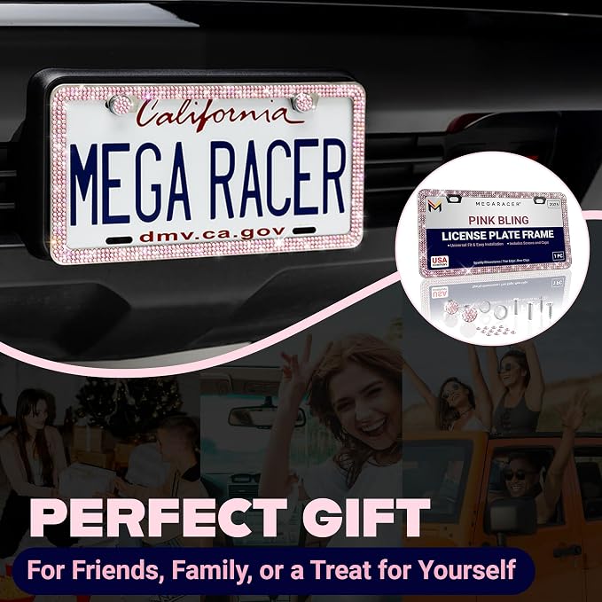 Glamorous Bling License Plate Frame - Image 9