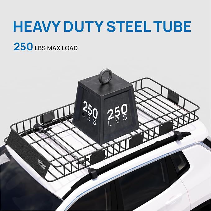 Bonnlo 250lbs Extendable Rooftop Cargo Carrier, 84 * 39 * 5.5inch Universal - Image 2
