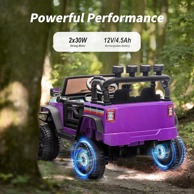 12V Kids Ride on Car Truck, Kids Electric Vehicles Car Ride on Toy - Image 4