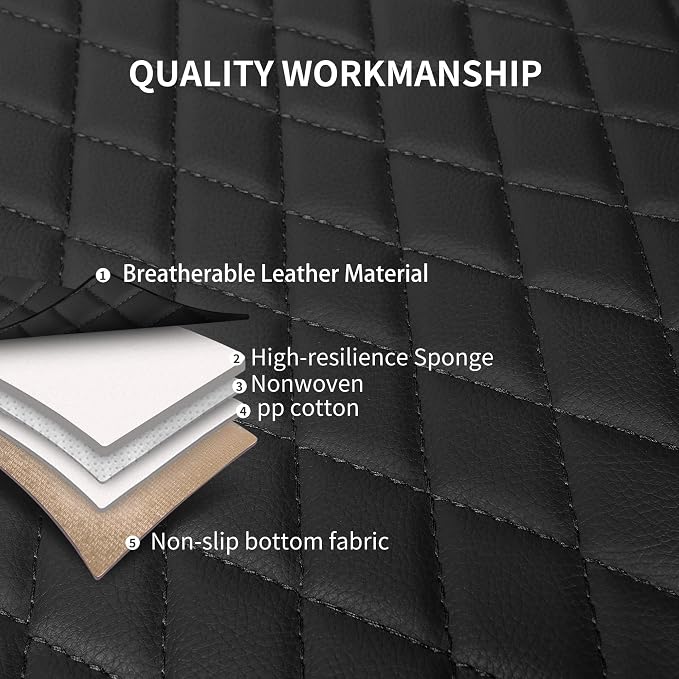 Car Seat Covers, Breathable and Waterproof Front Seat Covers, Luxury PU - Image 7