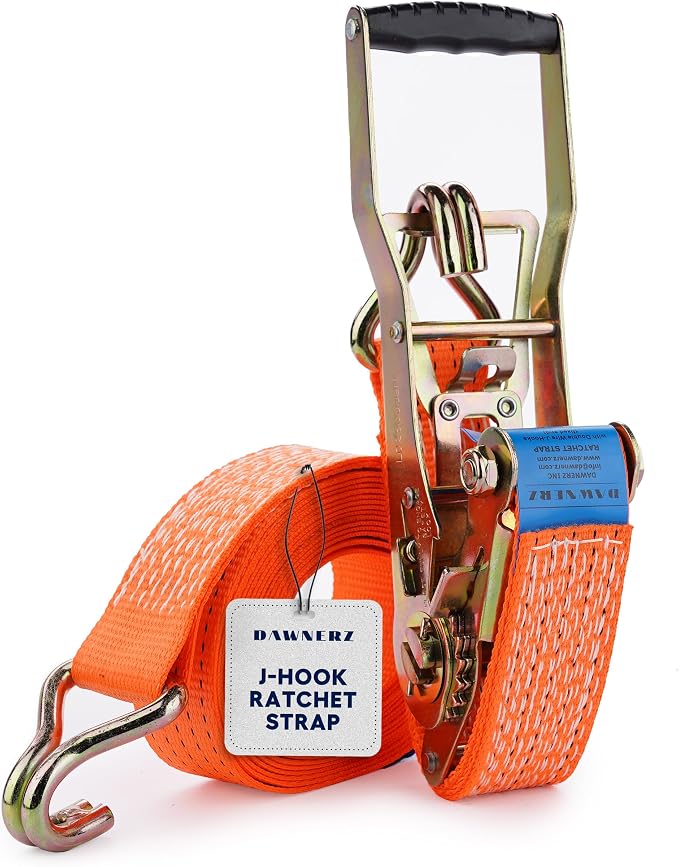 Heavy Duty Ratchet Straps 2 inch 30 ft - 11000 Lb Breaking Strength Double Wire by Dawnerz