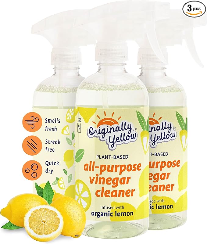 Originally Yellow Lemon Vinegar All Purpose Cleaning Spray | Distilled Cleaning by OriginallyYellow