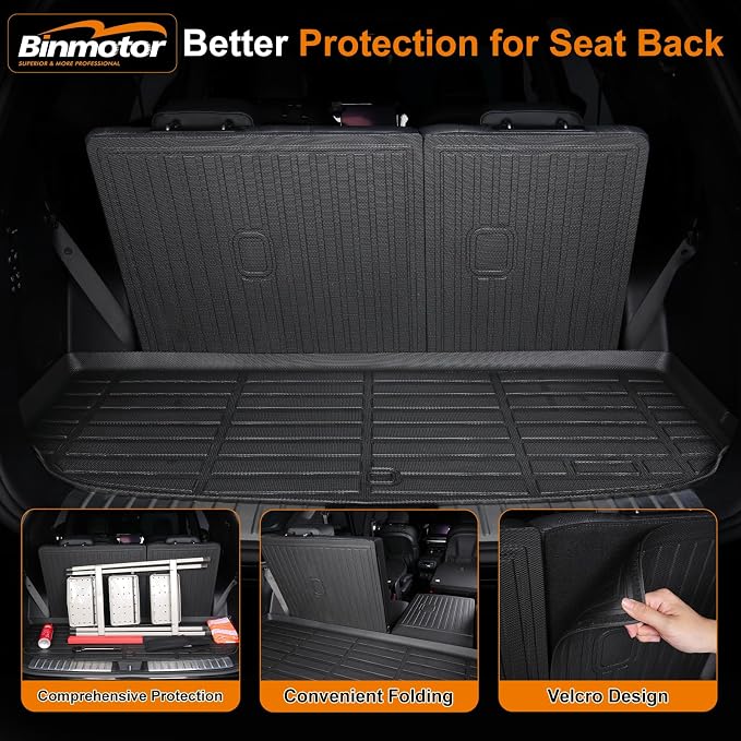 Binmotor-All Weather Car Floor Mats & Cargo Liner & Seat Protector Set - Image 2