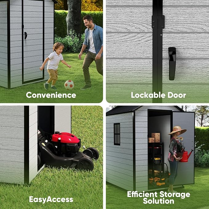 4 x 6 FT Shed Resin Outdoor Storage - Image 5