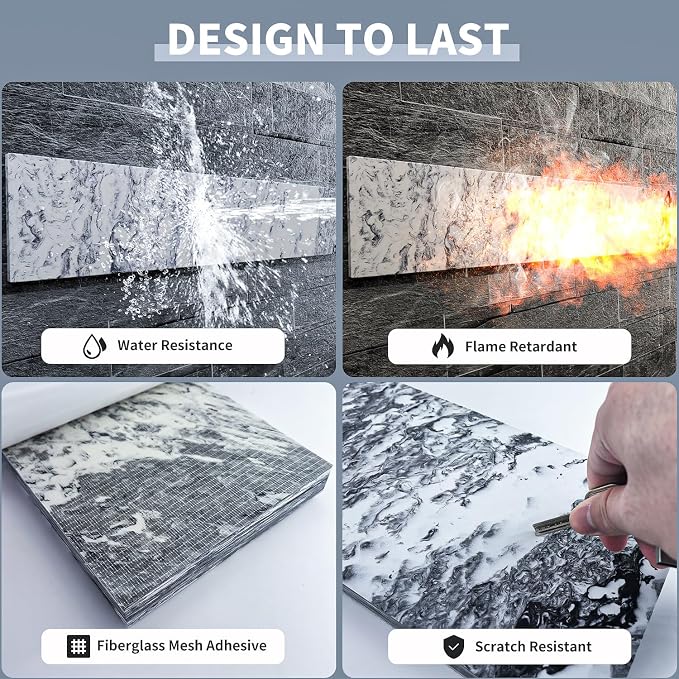 Ampulla GWP01 Marble Grain Garage Wall Protector Car Door Protectors, Garage - Image 6