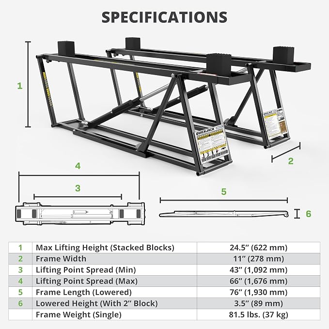 QuickJack 8000TLX Portable Car Lift - Image 6