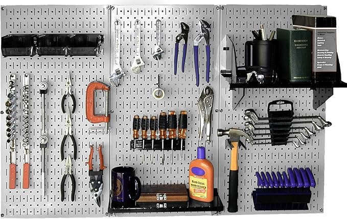 Wall Control Metal Pegboard Tool Organizer Kit and Wall Control 26 Piece Deluxe - Image 2
