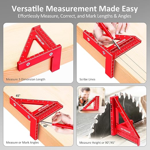 Mini 3D Multi-Angle Measuring Square Ruler, WT102C High Precision Hole Scribing - Image 3