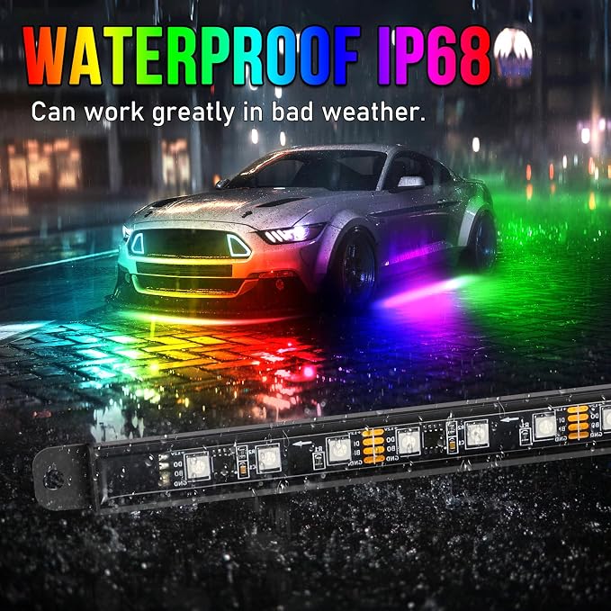 OPP ULITE Car Led Underglow Lights Aluminum Dream Chasing Color Accent Light Bar - Image 7
