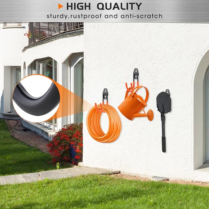 Hose Hanger Wall Mount 2 Pack, Heavy Duty Hose Holder - Image 3