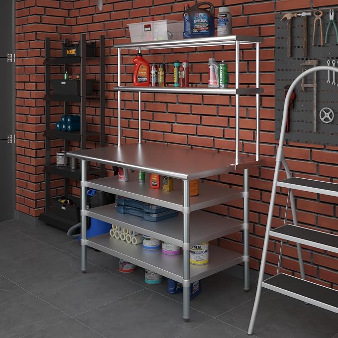 Amgood 30" x 48" Stainless Steel Work Table - Image 7